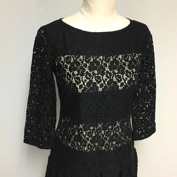 Ann Taylor Crochet Knit Lace Drop Waist Dress - Picture 5 of 10